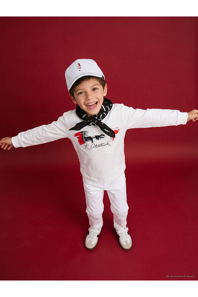 LC Waikiki Lcw Kids White Regular Fit Boy Gabardine Trousers with Nevavm Diff...