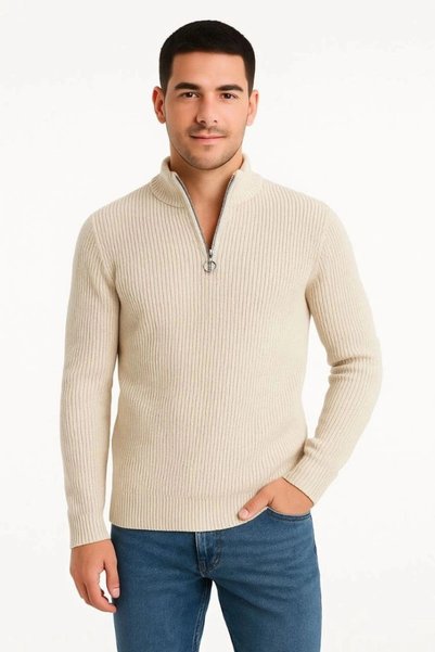 Marche Bien Marchè Bien Men's Half Zipper Knitwear Sweater Thessaloniki Knit ...