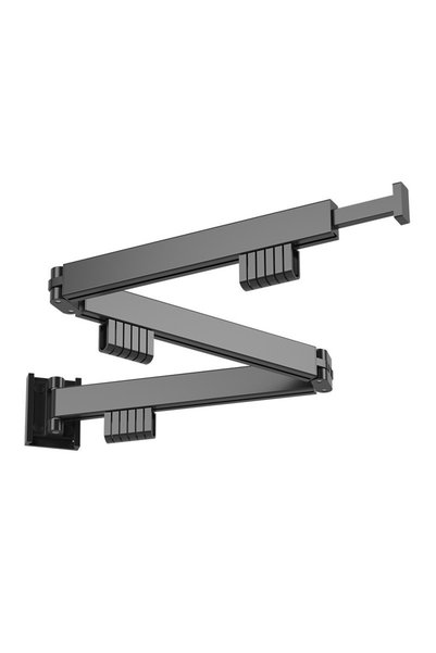 Generic Brand Foldable Aluminum Alloy Hanger, 3-Fold, No Drilling, Black