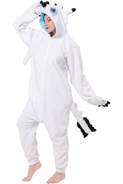 OtherMax Costum de Dragon Salopetă Pijama Moale Confortabilă Cosplay Alb Mări...