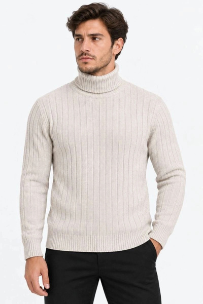 Marche Bien Marchè Bien Men's Turtleneck Full-Length Thick Ribbed Regular Fit...