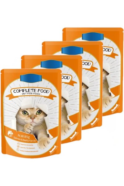urevo Wet Cat Food 4 x 85g, Complete Nutrition for a Balanced Diet, Grain and...