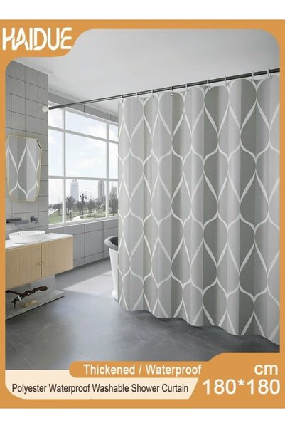 Haidue Polyester Waterproof Washable Shower Curtain 180cm*180cm