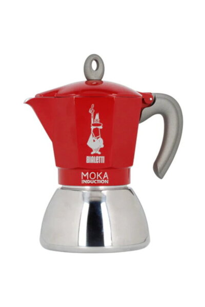 Bialetti Espressor aragaz New Moka, Bialetti, Aluminiu, 280 ml, Rosu