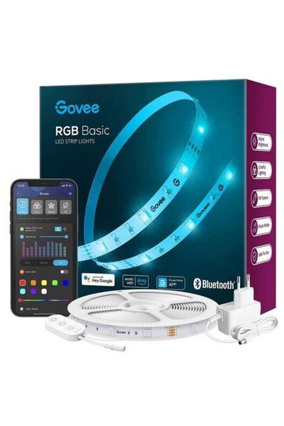 Govee Bandă LED H615A, RGB, Wi-Fi, Asistenți vocali, 5m (Alb)