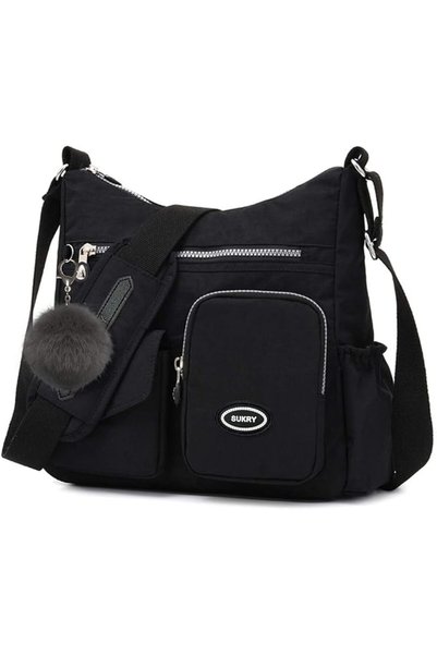 GENERAL SUKRY Nylon Crossbody Bag for Women with Anti theft RFID Pocket, Wate...