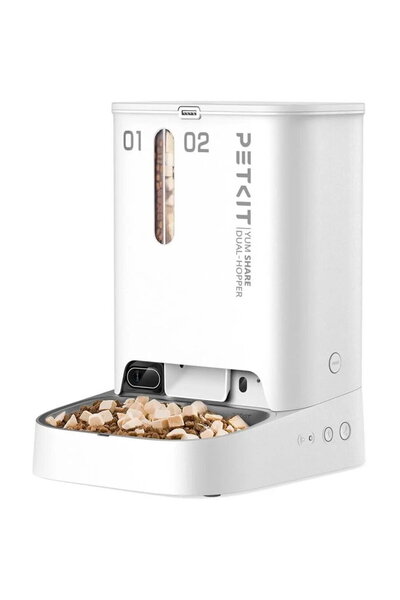 Petkit YumShare Dual-Hopper Automatic Feeder with Camera, White