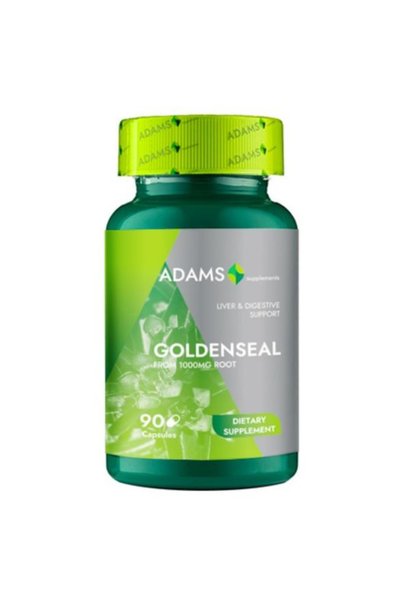 Adams Supplements Gentiana 1000 mg Goldsenseal Suport pentru Ficat și Digesti...