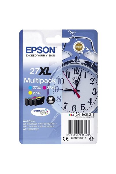 EPSON Multipack T2715 C/M/Y 3 culori 27XL DURABrite |   31.2 ml