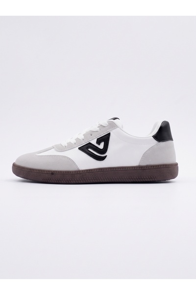 VESCO Men's Retro Low-Top Casual Canvas Sneakers with Suede Trim & Gum Sole