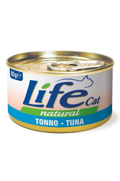 Life Cat طعام طبيعي رطب للقطط مع التونة والسلمون - 85 جرام