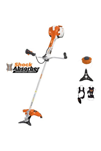 RURIS Motocoasa RR460C, putere 3 CP, 46.5 cm3, 2 timpi, 255 mm latime taiere,...