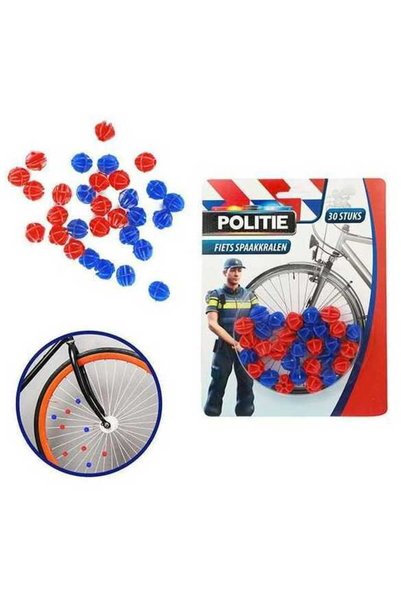 Toi-Toys Set of 30 Police bicycle spoke ornaments TT69520A