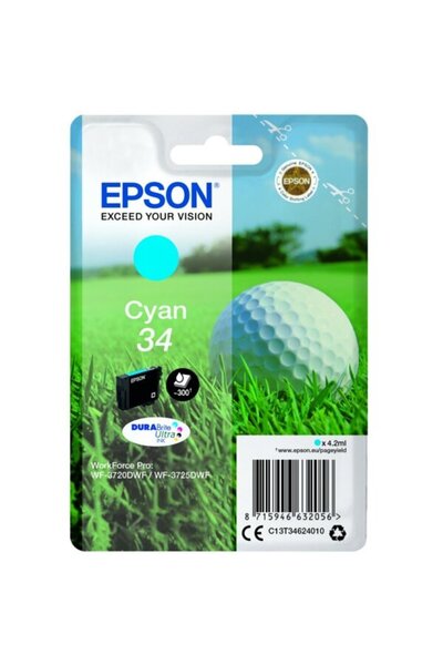 EPSON Ink Golf ball Singlepack Cyan 34 DURABrite Ultra | 4,2 ml