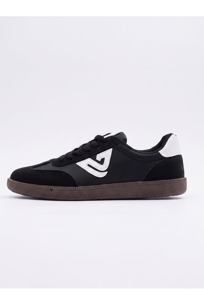 VESCO Men's Retro Low-Top Casual Canvas Sneakers with Suede Trim & Gum Sole
