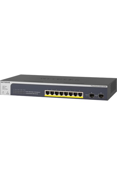 NETGEAR GS510TPP-100EUS - Διακόπτης PoE, Διαχειριζόμενος, 1 Gbps, 190 W, 8 θύ...