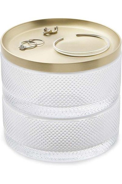 Arabest Jewelry Box, Two-Tier Organizer, Modern Design, for Rings, Necklaces,...
