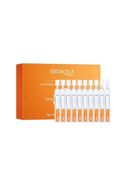 Bioaqua Set de ser facial cu Vitamina C, antioxidant, pentru albire, 1,5 ml x...