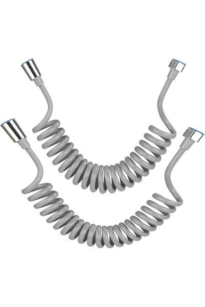X SPRING Flexible Toilet Hose, 2-Pack Spring Hose Automatically Shrinks, Anti...