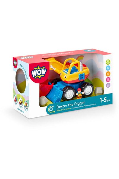 WOW Toys Детска играчка WOW Toys, Багер, Декстър строителят, 1-5 години
