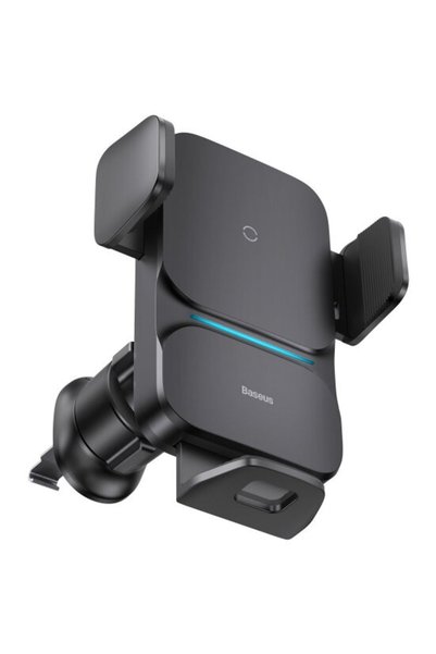 Baseus Suport auto pentru telefon Wisdom Qi cu încărcare wireless, negru
