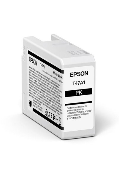 EPSON Cartuș de cerneală T47A1, Negru foto, 50 ml