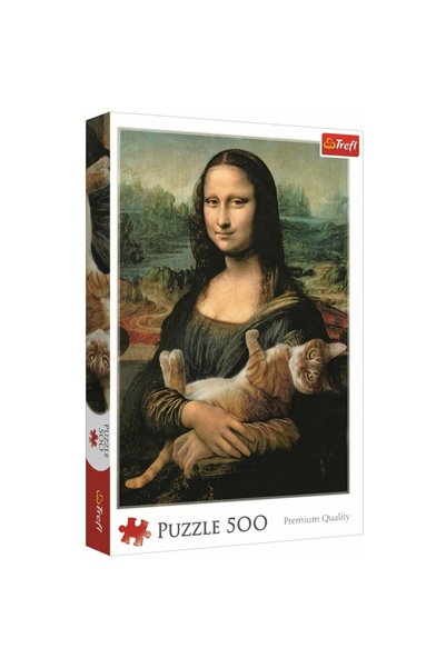 Trefl Puzzle Trefl, Monalisa cu pisica, 500 piese