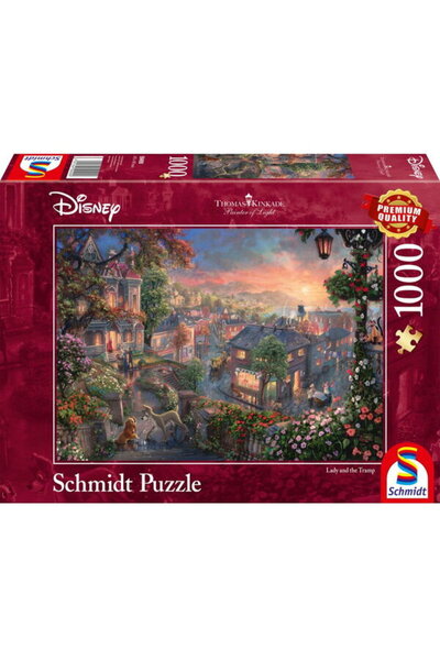 Schmidt Παζλ: Thomas Kinkade - Disney - Κυρία και ο Τραμπ, 1000 κομμάτια