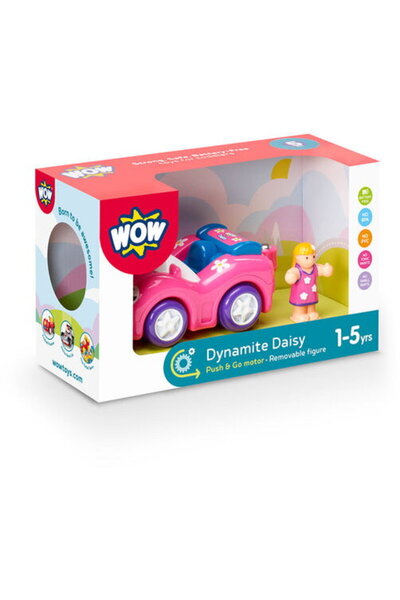 WOW Toys Children's Toy, Pink Race Car, Dynamite Daisy, 1-5 Years