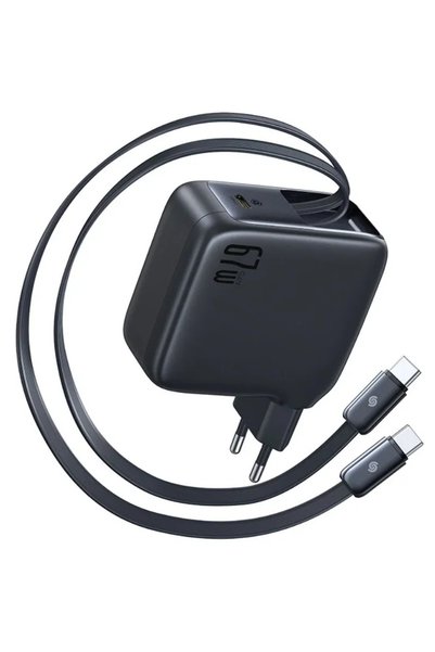 Baseus Incarcator retea EnerCore CJ21 67W Fast Charging, cu cablu dual retrac...
