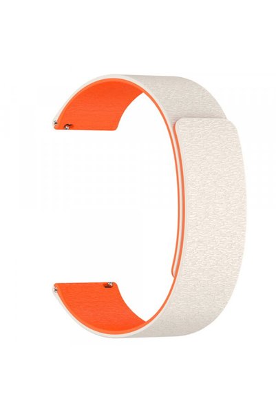 Techsuit Curea W074 pentru Samsung Galaxy Watch Series, 20mm, Bej Portocalie