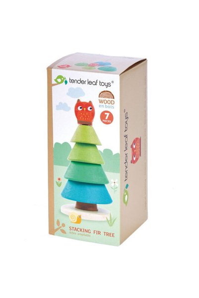 Tender Leaf Puzzle stivuibil Brad de Craciun, Toys - Stacking Fir Tree, din l...
