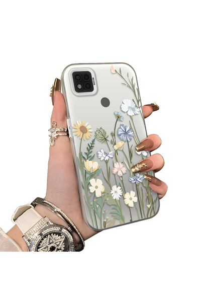 CHICASELUX Poco C31 Compatible Retro Wild Flowers Patterned Phone Case Shockp...