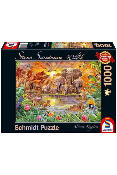 Schmidt Puzzle Schmidt: Steve Sundram - Animale salbatice din Africa, 1000 piese