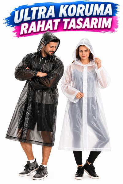 AKDOĞAN shopping Yeni Sezon Standart Beden Yağmurluk - Ultra Koruma Rahat Tas...