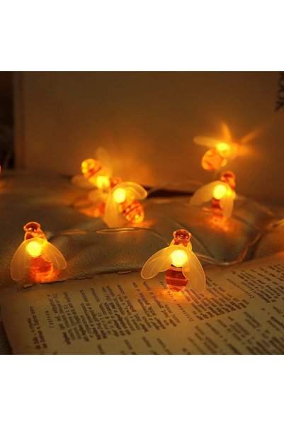 Choice 1.5M10LED Warm White 1pc Charming LED Bee String Lights Battery Powere...