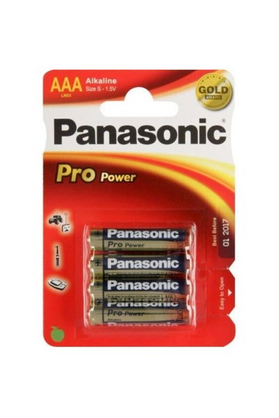 PANASONIC Alkaline Photo Batteries Lr03Ppg/4BP, 1.5 V, 4 pcs