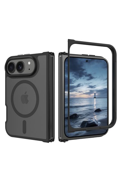 Aiyando Husa premium pentru iPhone Duo CareFree Defender, cu MagFit, Design S...