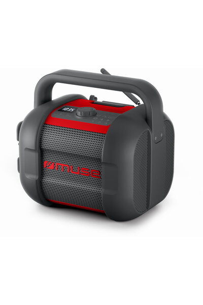 Muse M-968 BTR Radio Bluetooth de șantier, Negru/Roșu