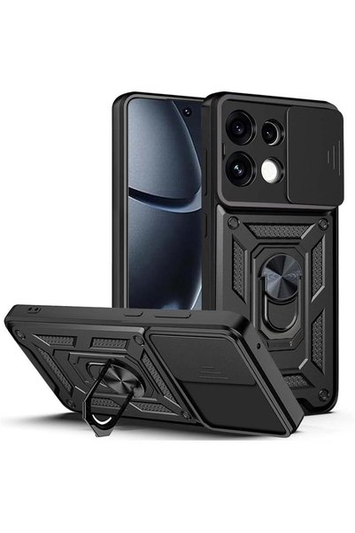 Aiyando Husa pentru Ring Armor Kickstand Tough Rugged Cover cu protectie came...