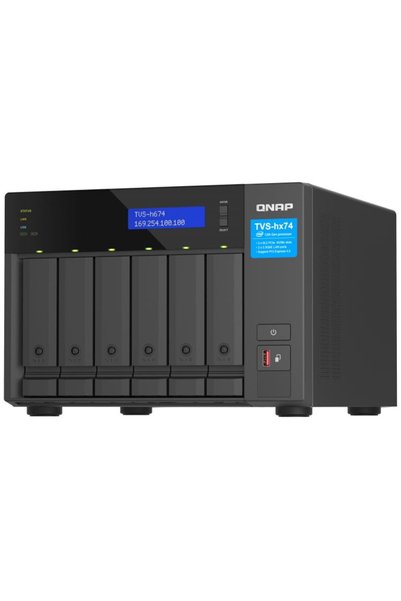 Qnap TVS-h674-i5-32G NAS Tower, 6 compartimente pentru discuri, procesor Inte...