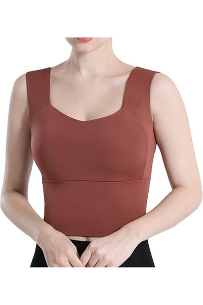 Dress Cici حمالة صدر رياضية طويلة، حمالة صدر رياضية عالية التأثير، بدون أسلاك...