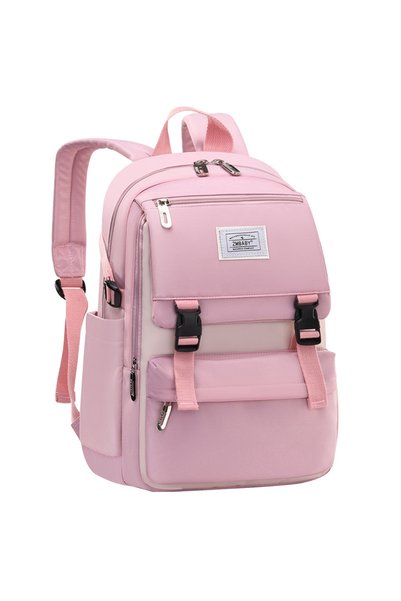 Generic Brand Preppy Backpack, Teens, Light and Modern, Pink
