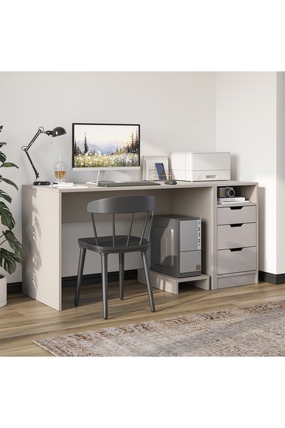 ROOMART Mode 3 Çekmeceli Kesonlu Çalışma Masası , Çalışma Ofis Masası , Bilgi...