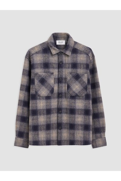 LC Waikiki Standard Fit Checkered Embroidered Men's Shirt Jacket for Style En...