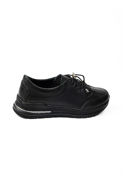 MARİOTTO 058 Black Leather Casual Women's Shoes