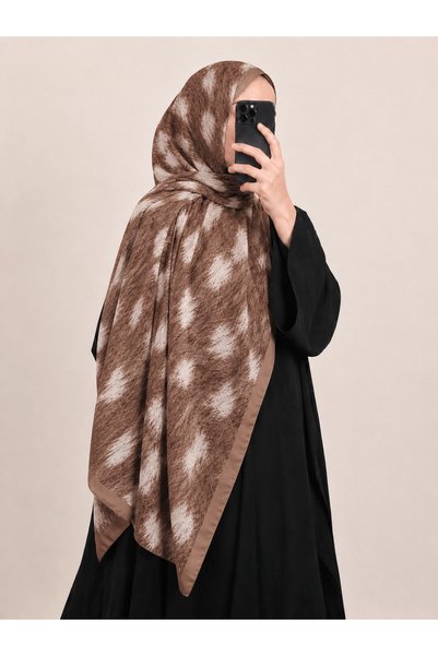Hepsi Moda 3D Deer Pattern Bambi Shawl - Caramel
