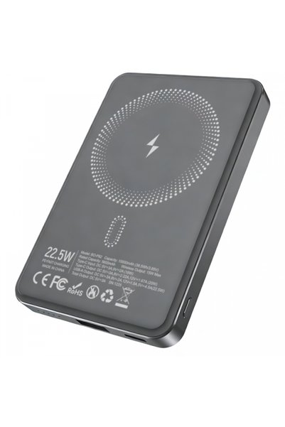 Bwoo Baterie Externa Wireless BO-P82, 10000mAh, 22.5W, PD + FQI, 1 x QI - 1 x...