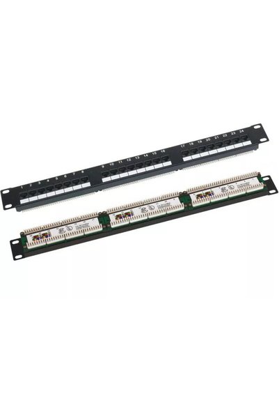 Q-LANTEC Πάνελ διασύνδεσης UTP κατ.6 19 ιντσών 1U 24xRJ45 LSA