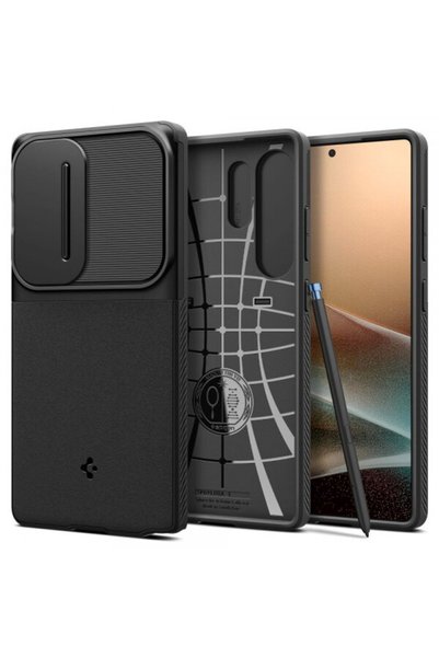 Spigen Калъф за Samsung Galaxy S25 Ultra S938, Spigen, OPTIK ARMOR, Черен ACS...